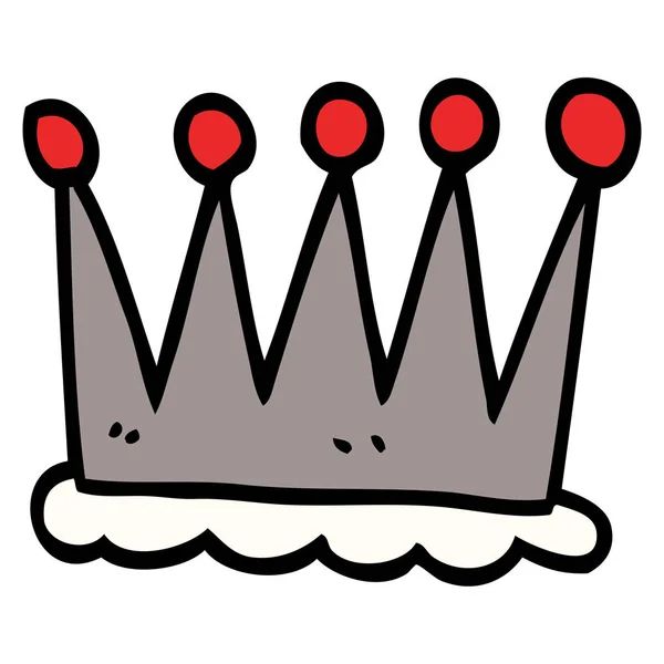 Cartoon Doodle Crown Symbol — Stock vektor