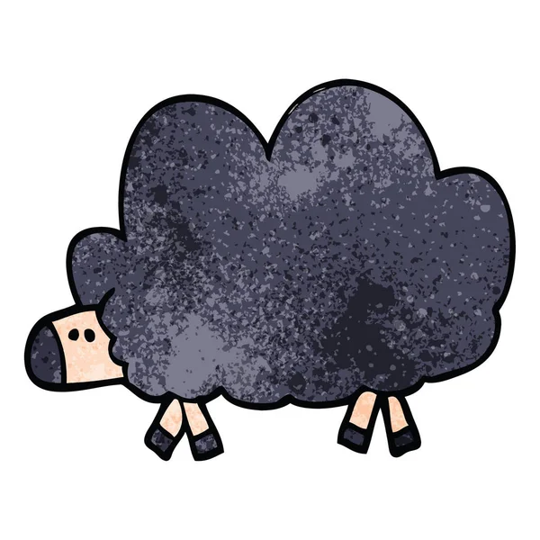 Kreskówka Czarnej Owcy — Wektor stockowy