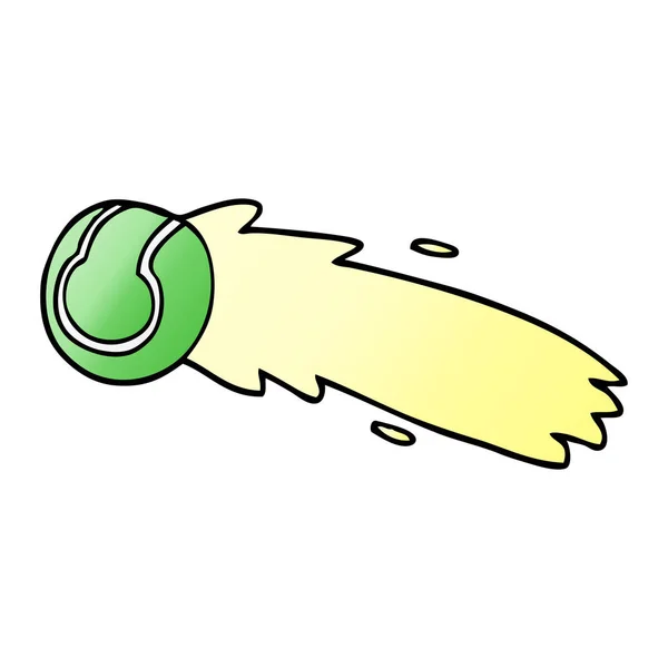 Boule Tennis Volante Gribouille Dessin Animé — Image vectorielle