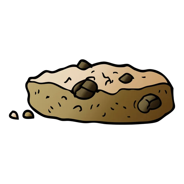 Cookie Puce Choclate Doodle Dessin Animé — Image vectorielle