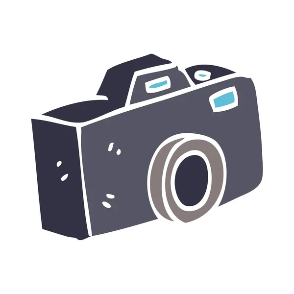 Vlakke Afbeelding Cartoon Kleurencamera — Stockvector