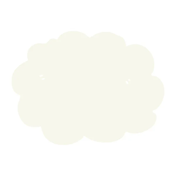 Flache Farbe Stil Cartoon Wolke — Stockvektor