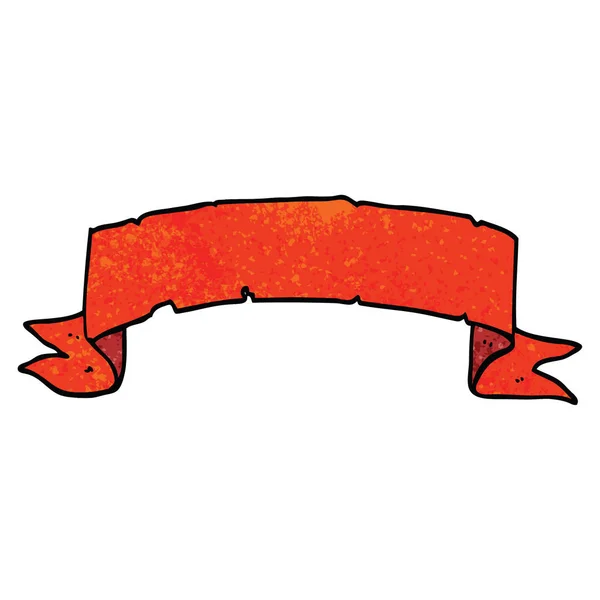 Bannière Défilement Gribouillage Dessin Animé — Image vectorielle