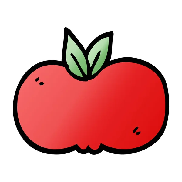 Cartoon Doodle Apple Vector — Stock Vector