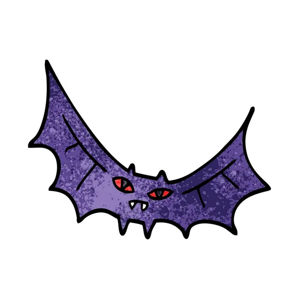 Funny Cartoon Doodle Bat — Stockový vektor