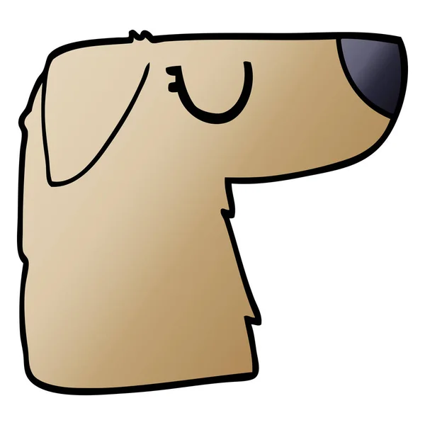 Desenho Animado Doodle Cão Rosto — Vetor de Stock