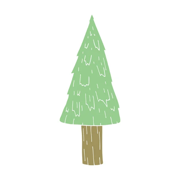 Cartoon Doodle Kerstboom — Stockvector