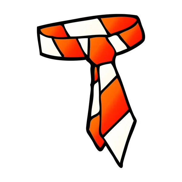 Kreskówka Doodle Pasiasty Krawat — Wektor stockowy