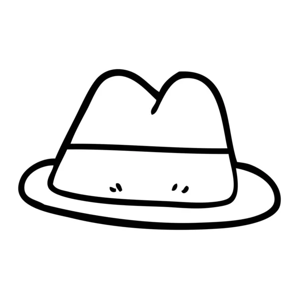 Γραμμικό Σχέδιο Καρτούν Καπέλο — Διανυσματικό Αρχείο