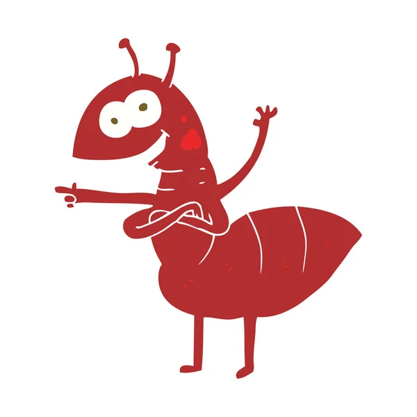 Egale Kleur Illustratie Voor Ant — Stockvector