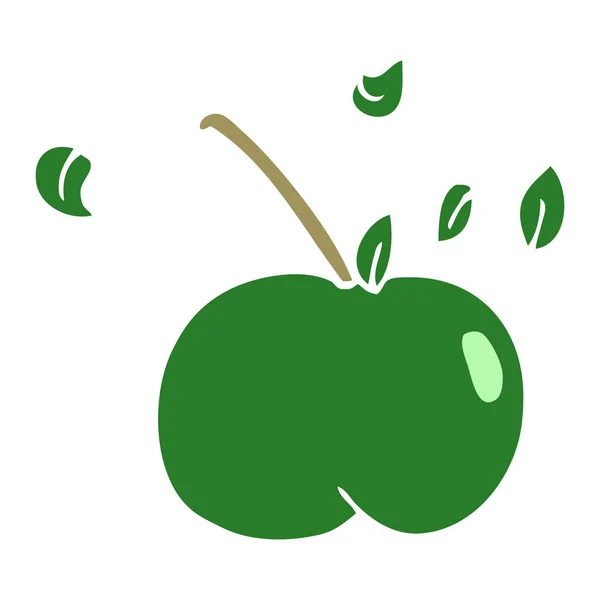 Tegnefilm Doodle Saftigt Æble – Stock-vektor