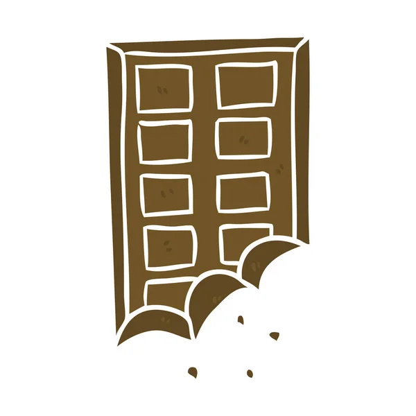 Плитка Шоколада Плоском Цвете — стоковый вектор