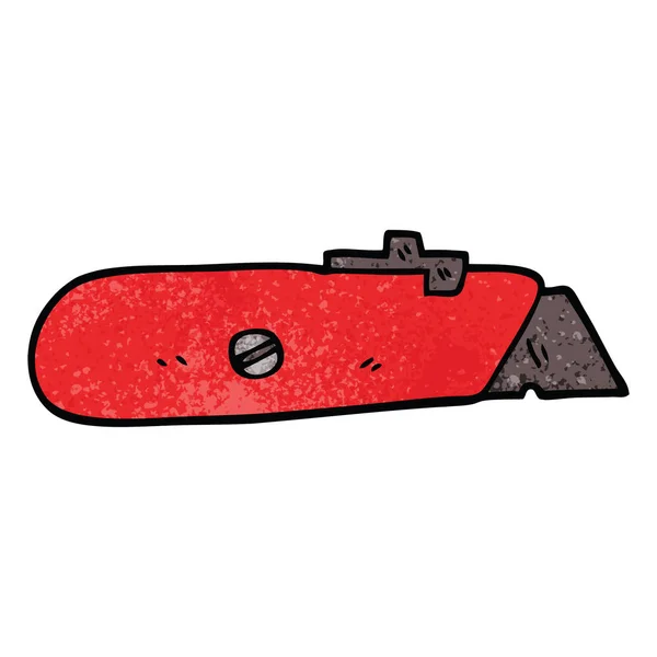 Dessin Animé Doodle Couteau Travail — Image vectorielle
