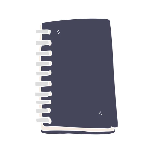 Illustration Couleur Plate Carnet Notes — Image vectorielle