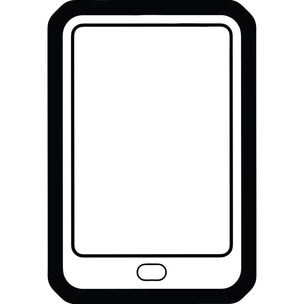 Wektor Ikona Ilustracja Komputer Typu Tablet — Wektor stockowy
