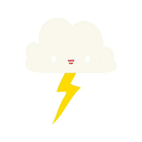 平板色彩风格动画片风暴云 — 图库矢量图片
