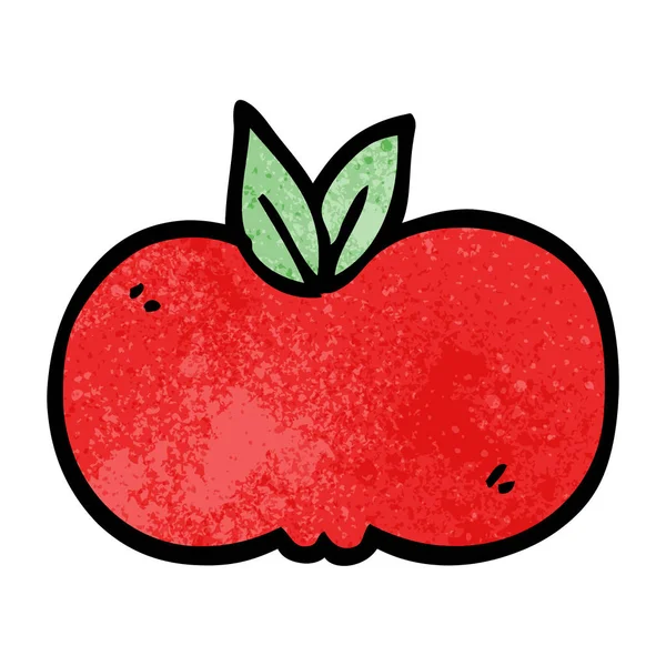 卡通涂鸦苹果在白色 — 图库矢量图片