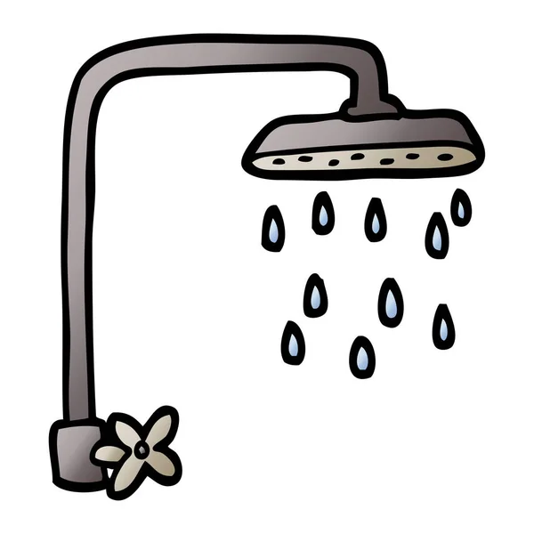 ベクターのグラデーション図漫画シャワー ヘッド — ストックベクタ