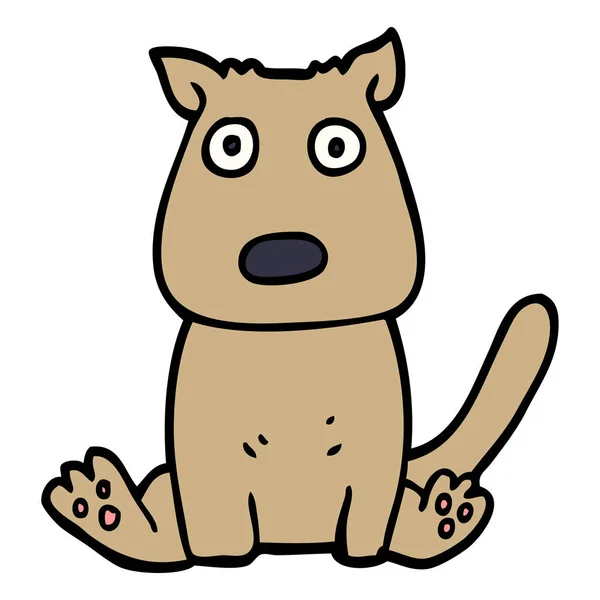 Cartoon Doodle Calm Dog — Stock Vector
