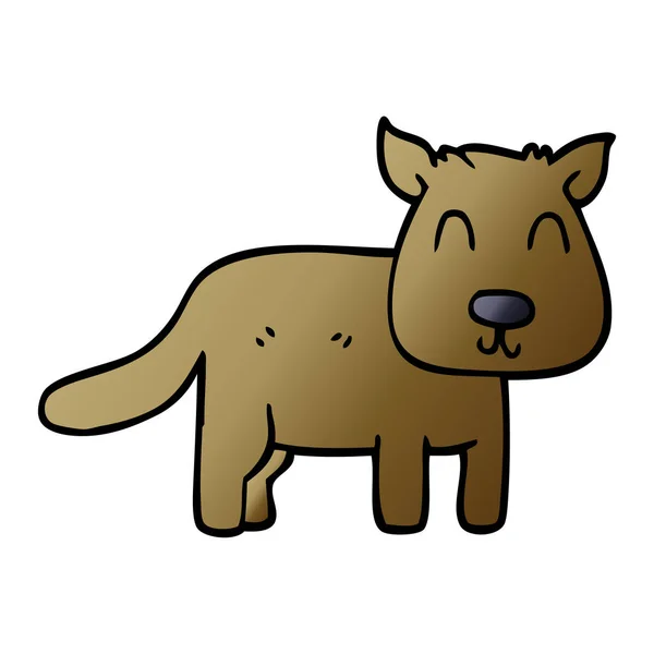Desenho Animado Doodle Cão Calmo —  Vetores de Stock