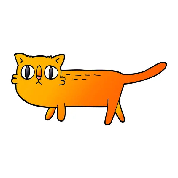 Cartoon Doodle Grappige Kat — Stockvector