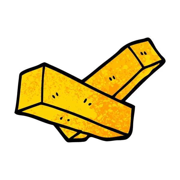 Grunge Texturizado Ilustración Dibujos Animados Patatas Fritas — Vector de stock