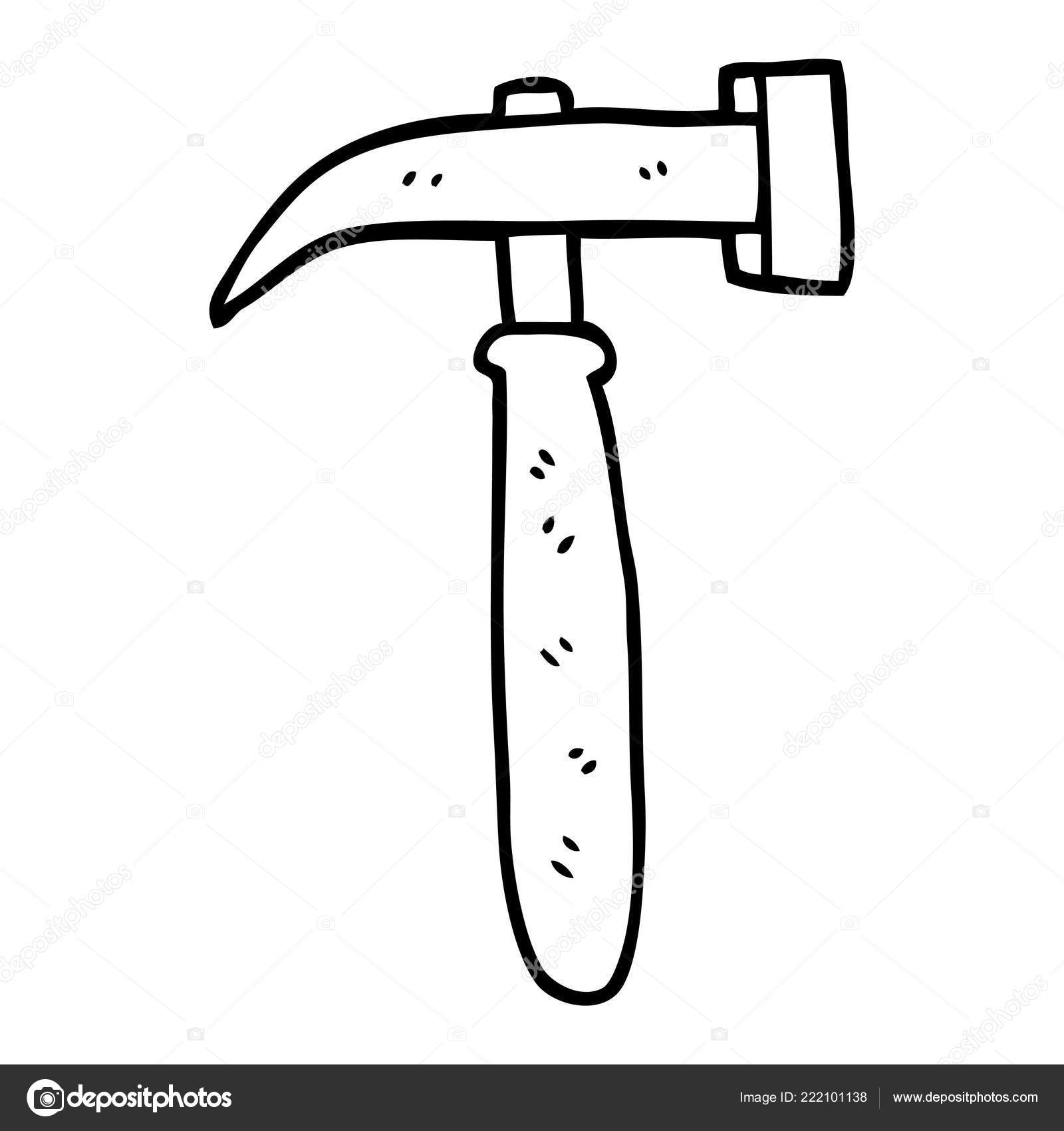Line Drawing Cartoon Hammer Stock Vector Image by ©lineartestpilot