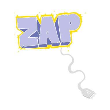 usb kablosu düz renkli çizimi