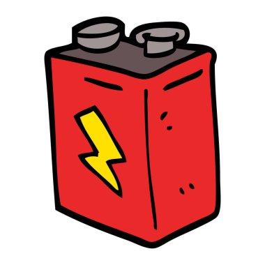 çizgi film doodle pil illüstrasyon