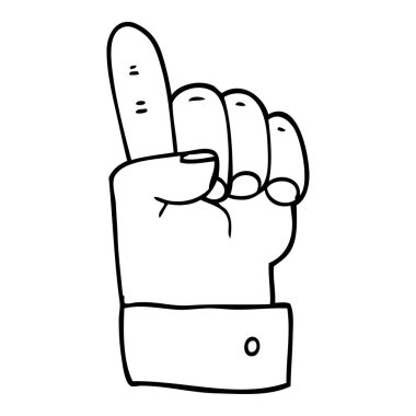 çizim karikatür işaret eden bir ele