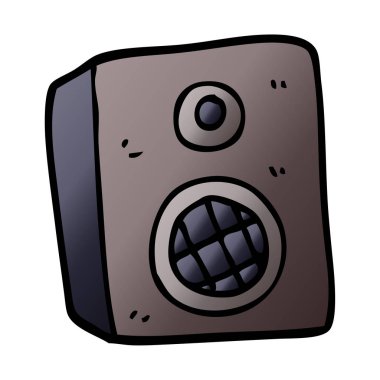 çizgi film doodle hoparlör vektör çizim