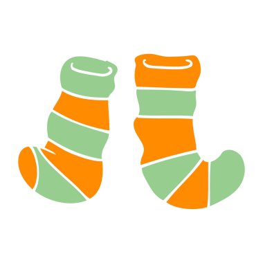 çizgi film doodle giyim, renkli vektör çizim