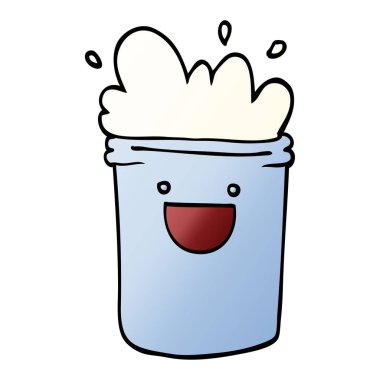 çizgi film doodle mutlu içecekler