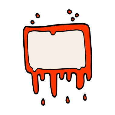 çizgi film doodle kanlı afiş