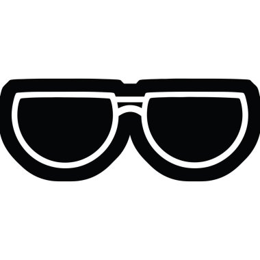 Gözlük grafik vektör çizim simgesi