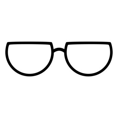 Gözlük grafik vektör çizim simgesi