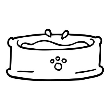 çizgi çizme çizgi film evde beslenen hayvan kase