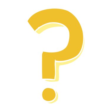 çizgi film doodle soru işareti