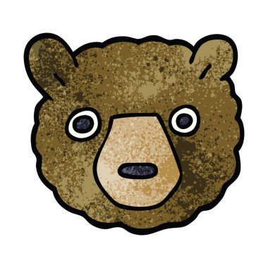 çizgi film doodle ayı yüz