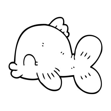 çizim karikatür balık yüzme