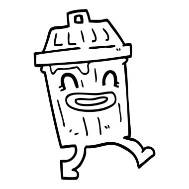 çizgi çizme çizgi film atık kutusu