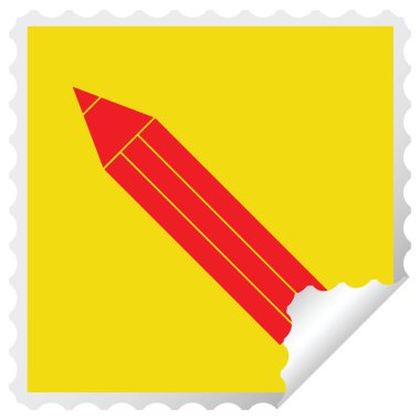 Etiket soyma kalem vektör çizim Meydanı