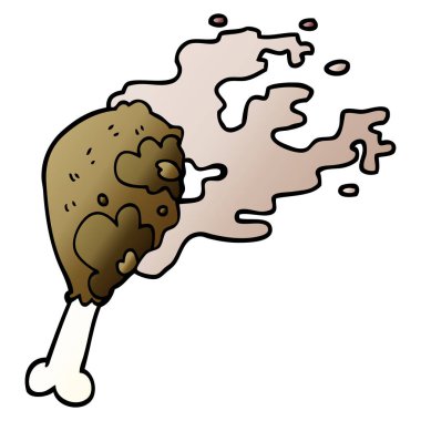 çizgi film doodle pişmiş tavuk budu