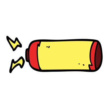 çizgi film doodle pil illüstrasyon