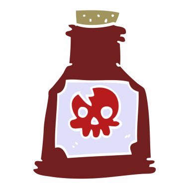 çizgi film doodle zehir şişe