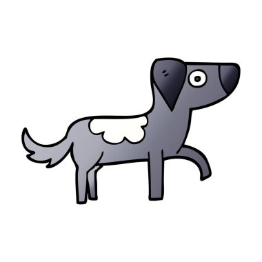 karikatür doodle mutlu köpek