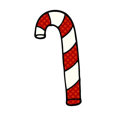 çizgi film doodle çizgili şeker kamışı