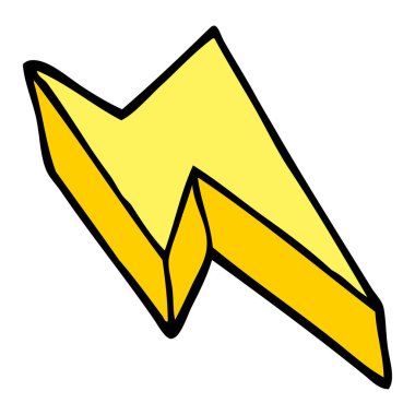 çizgi film doodle dekoratif şimşek