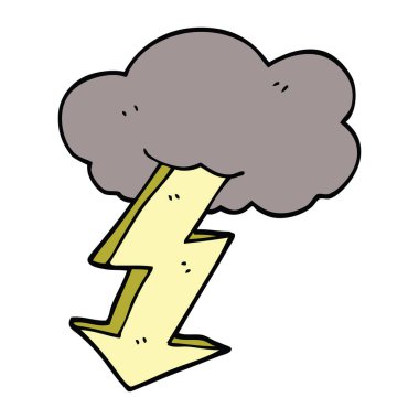 çizgi film doodle şimşek