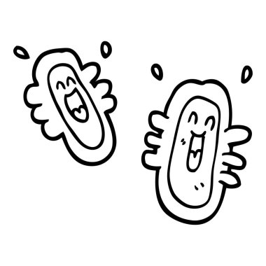 çizim karikatür mutlu mikroplar